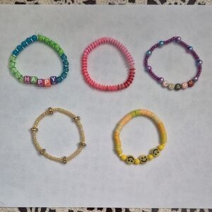 6in Colorful Beaded Bracelet Set